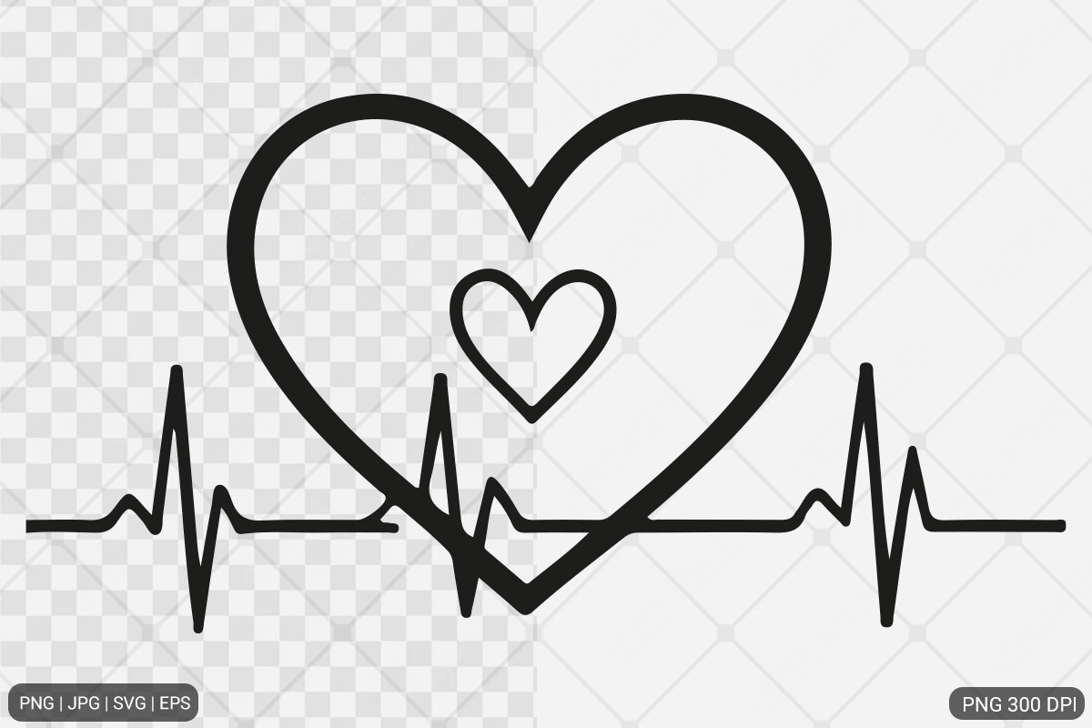 Heartbeat SVG PNG Design Bundle, an Illustration by Actual Pixel (Photo 7 of 12)