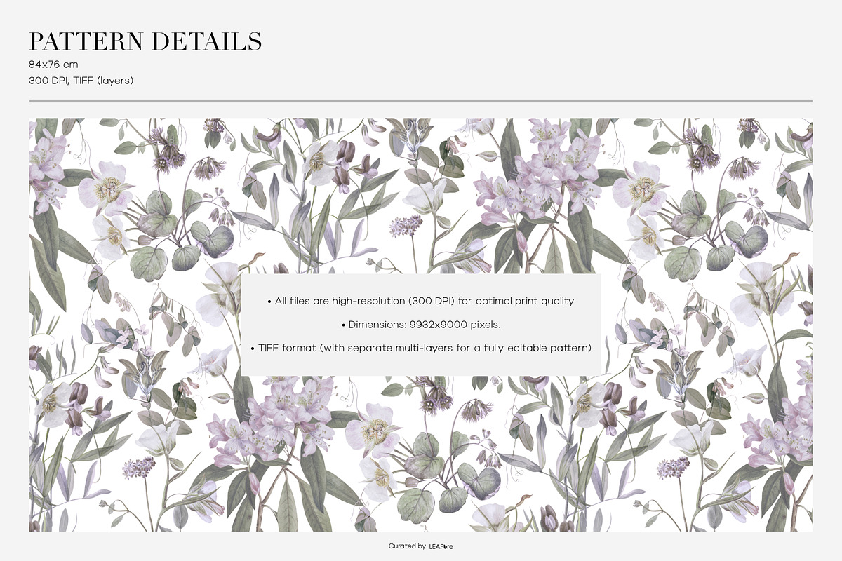 Vintage Botanical Patterns & Motifs, a Pattern Graphic by LEAFure (Photo 3 of 10)