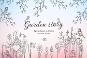Garden story - Spring line art, an Illustration by Navenzeles (Thumbnail 1 of 14)