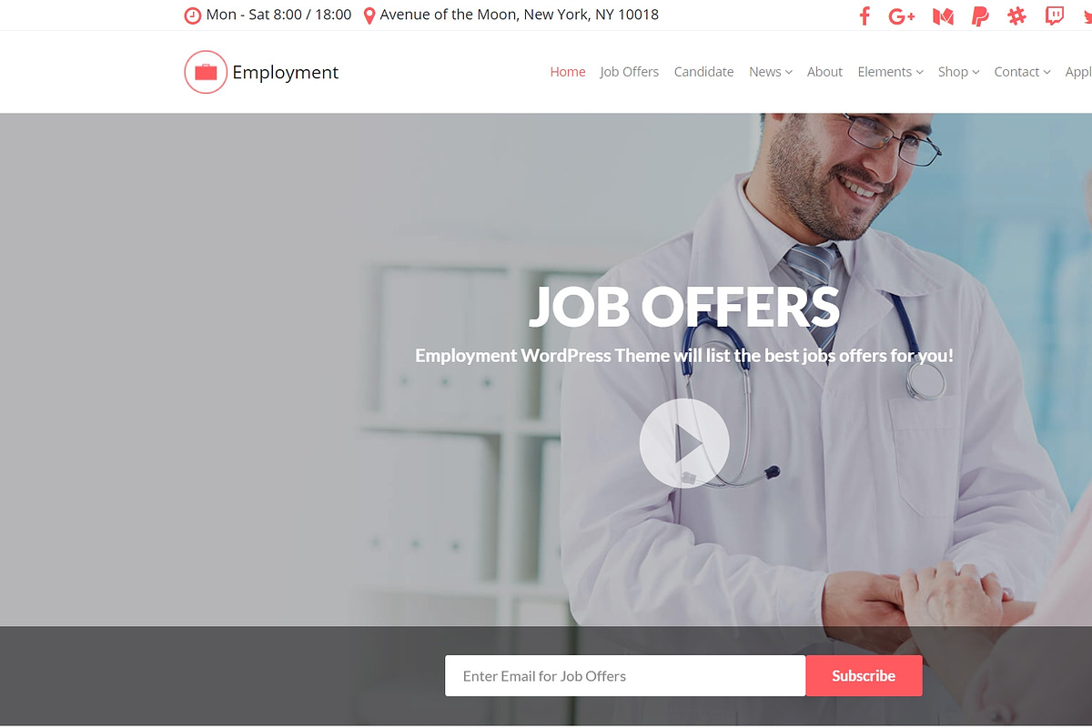 Employment WordPress Theme, a WordPress Template by Visualmodo (Photo 19 of 24)