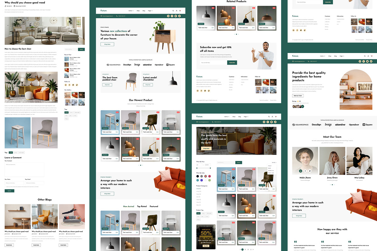 Website Template React for Furniture, a React Template by Minialis (Photo 7 of 8)