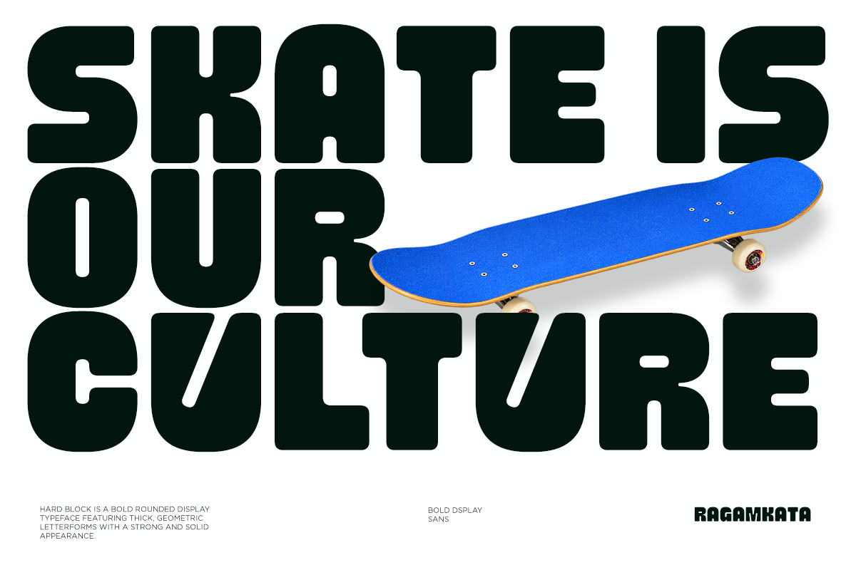 Hard Block – Bold Chunky Round Font, a Sans Serif Font by RagamKata (Photo 9 of 10)