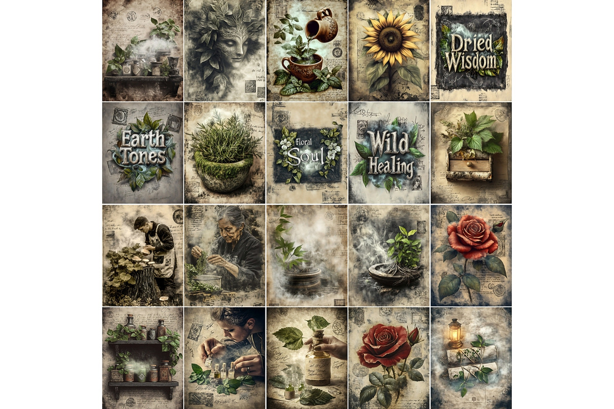 Herbalist Junk Journal Kit, a Seasonal Illustration by Nicole Branger Art (Photo 10 of 14)