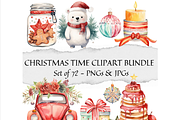 Christmas Time clipart, an Illustration by CraftCrateShop (Thumbnail 1 of 5)