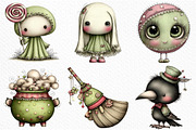 Whimsical Halloween Clipart Bundle, an Illustration by Craft Nest (Thumbnail 6 of 6)