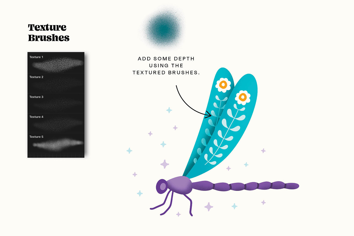 Dragonfly Creator for Procreate, a Brush Add-On by Pencil Twist (Photo 6 of 11)