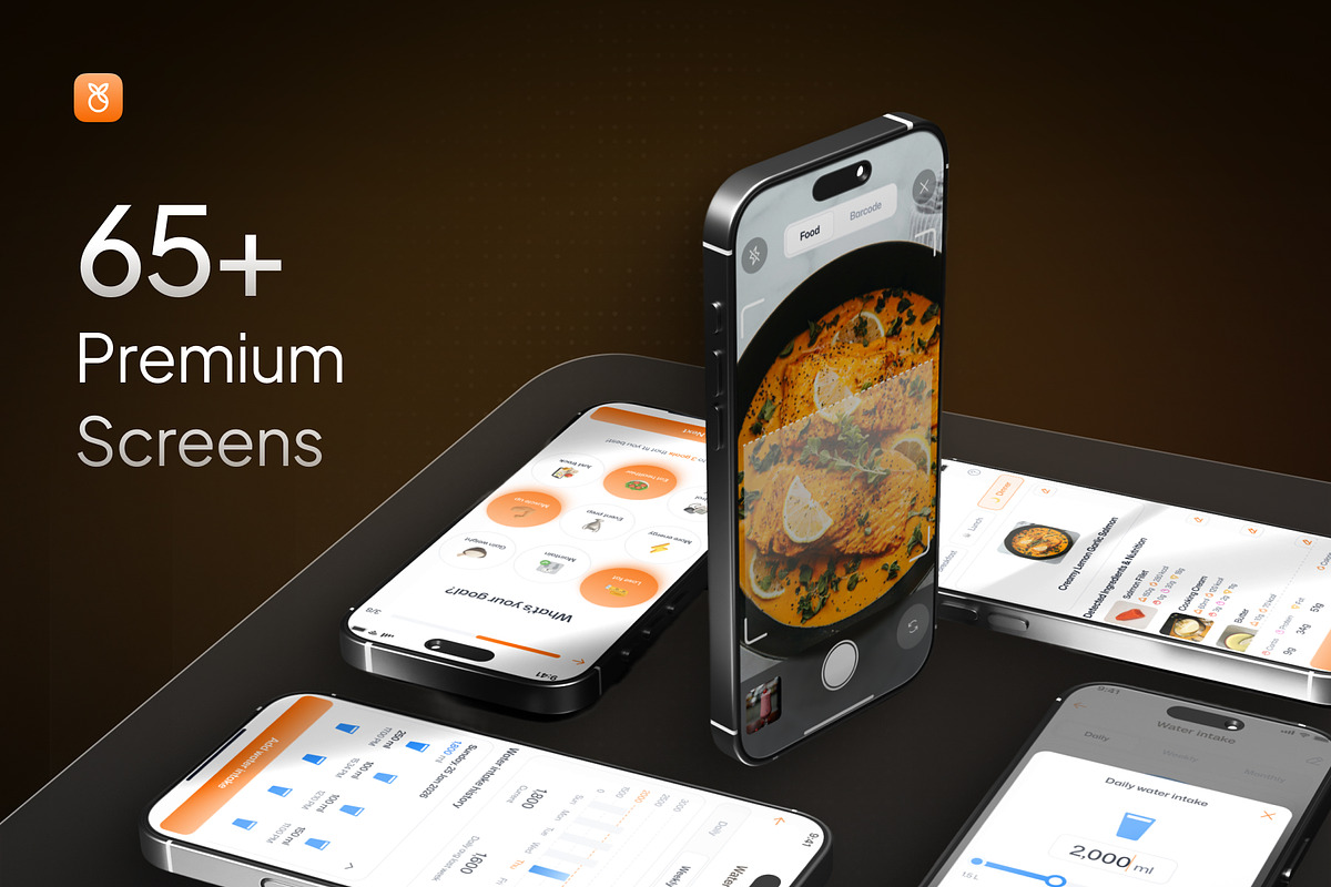 Calmorie Calorie Tracker App UI Kit, an UI Kit Template by Rafiq | YDN (Photo 2 of 6)