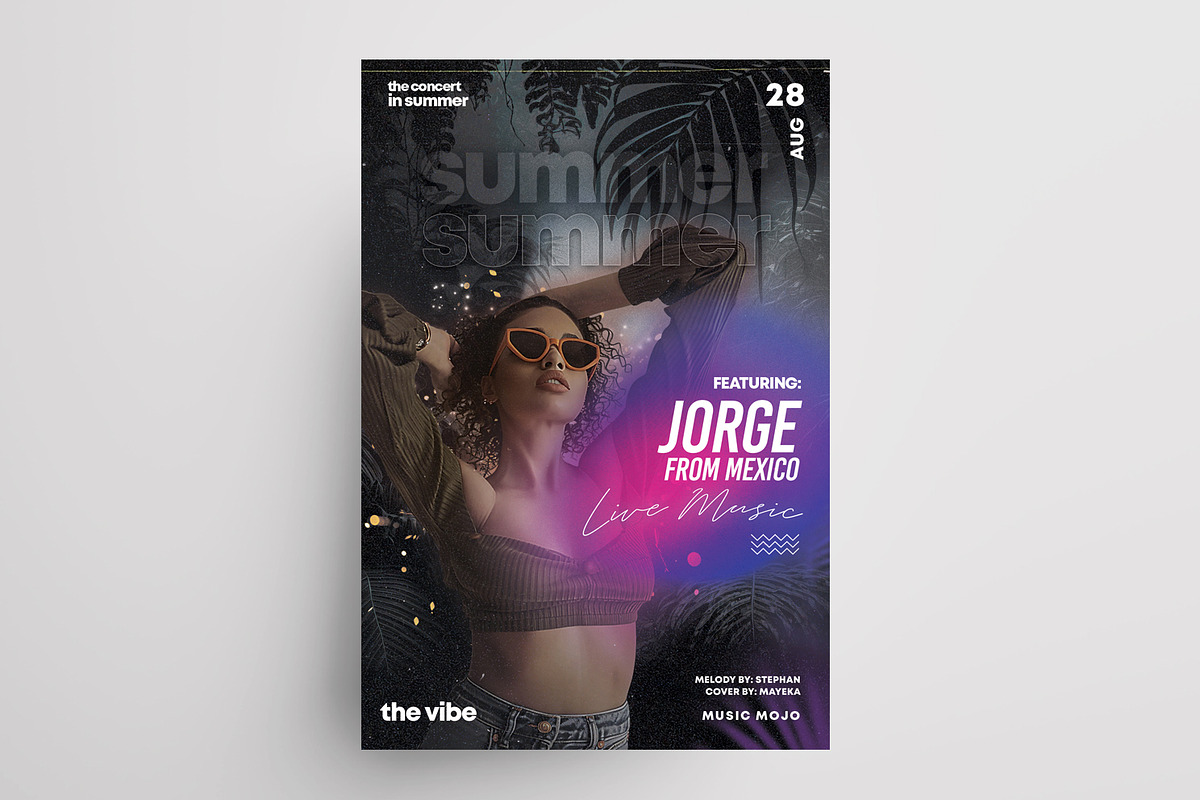 Modern Party Flyer Template Artist, a Flyer Template by PixelsDesign (Photo 2 of 2)