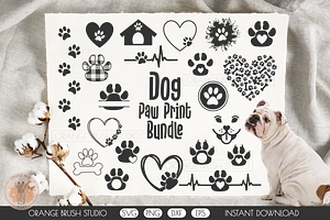 Dog Paw Print Vector SVG Bundle