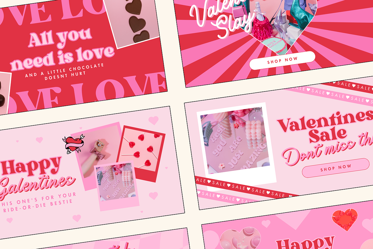 Retro Valentines Web Banners, a Marketing Template by The Pixel Palace (Photo 4 of 7)