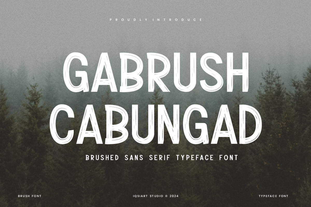 Gabrush Cabungad - Brush Font, a Sans Serif Font by Iqsiart Studio (Photo 1 of 6)