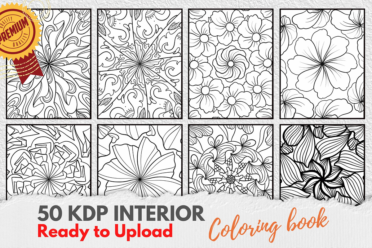 KDP Interiors, Flower Coloring Book, an Illustration by Jaboor Magics (Photo 3 of 8)