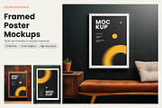 Framed Poster Interior Mockups, a Household Mockup by dpi (Thumbnail 1 of 12)