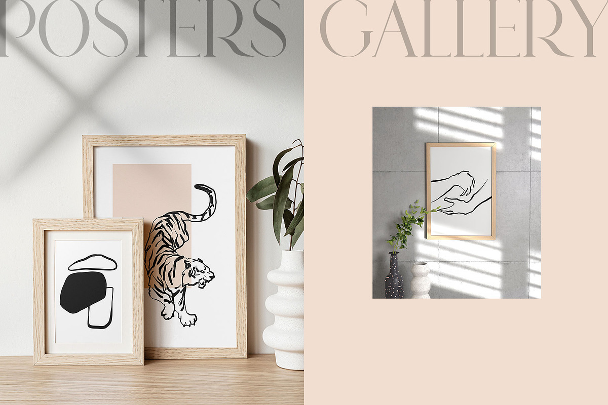 ABSTRACT MODERN POSTERS GALLERY, a Decorative Illustration by Yuliia Lashevska (Photo 7 of 13)