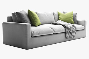 Vogue Three-seat Sofa 3d Model