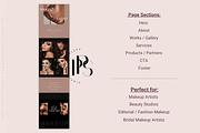 MakeUp Artist HTML Portfolio Website, a HTML Template by Pastel Pixels Studio (Thumbnail 2 of 3)