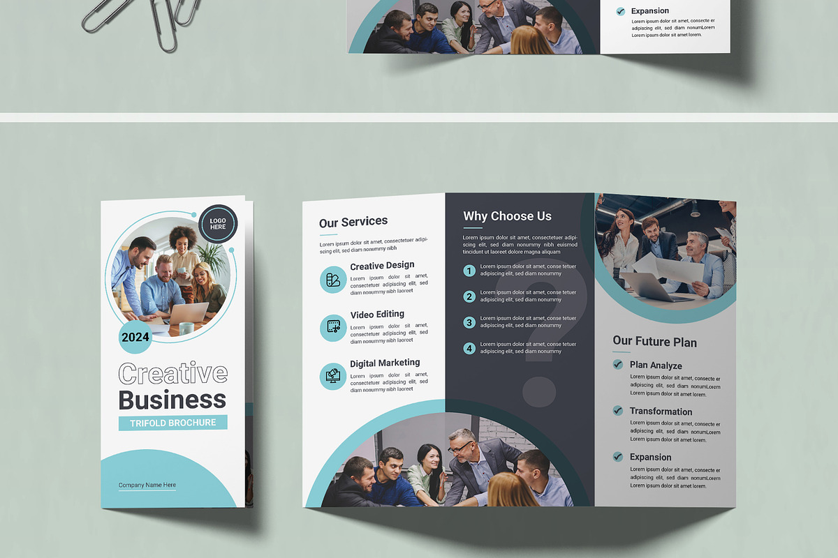 Creative Business Trifold Layout, a Brochure Template by MightyDesign (Photo 4 of 7)