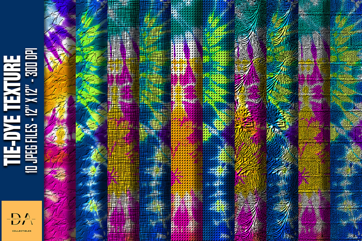 Tie-Dye Texture Digital Papers #94, a Texture Graphic by Digital Art Collectibles (Photo 1 of 5)