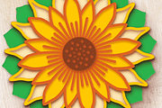 3D Sunflower Mandala - SVG Cut Files, a Decorative Illustration by Arshad Ali (Thumbnail 7 of 8)