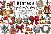 Vintage Handmade Christmas Cliparts, a Graphic by CitraGraphics (Thumbnail 1 of 4)