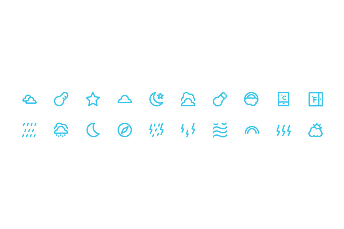 125+ Weather Icons Set, an Outline Icon by Vectors Market (Photo 3 of 3)