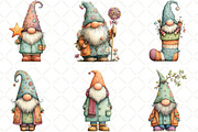 Quirky Christmas Gnome Clipart, an Illustration by Black Bird Studio (Thumbnail 2 of 6)