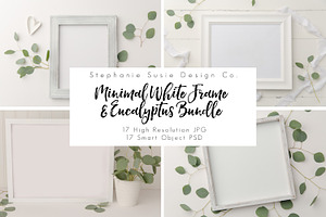 White Frame & Eucalyptus Mock Up