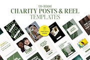 Green Charity Instagram Templates, a Social Media Template by InkBlue Templates (Thumbnail 1 of 10)