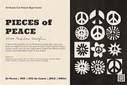 Peace Pieces 40 Hand-Cut Peace Icons, a Decorative Illustration by Madeline ODonoghue Design (Thumbnail 1 of 10)