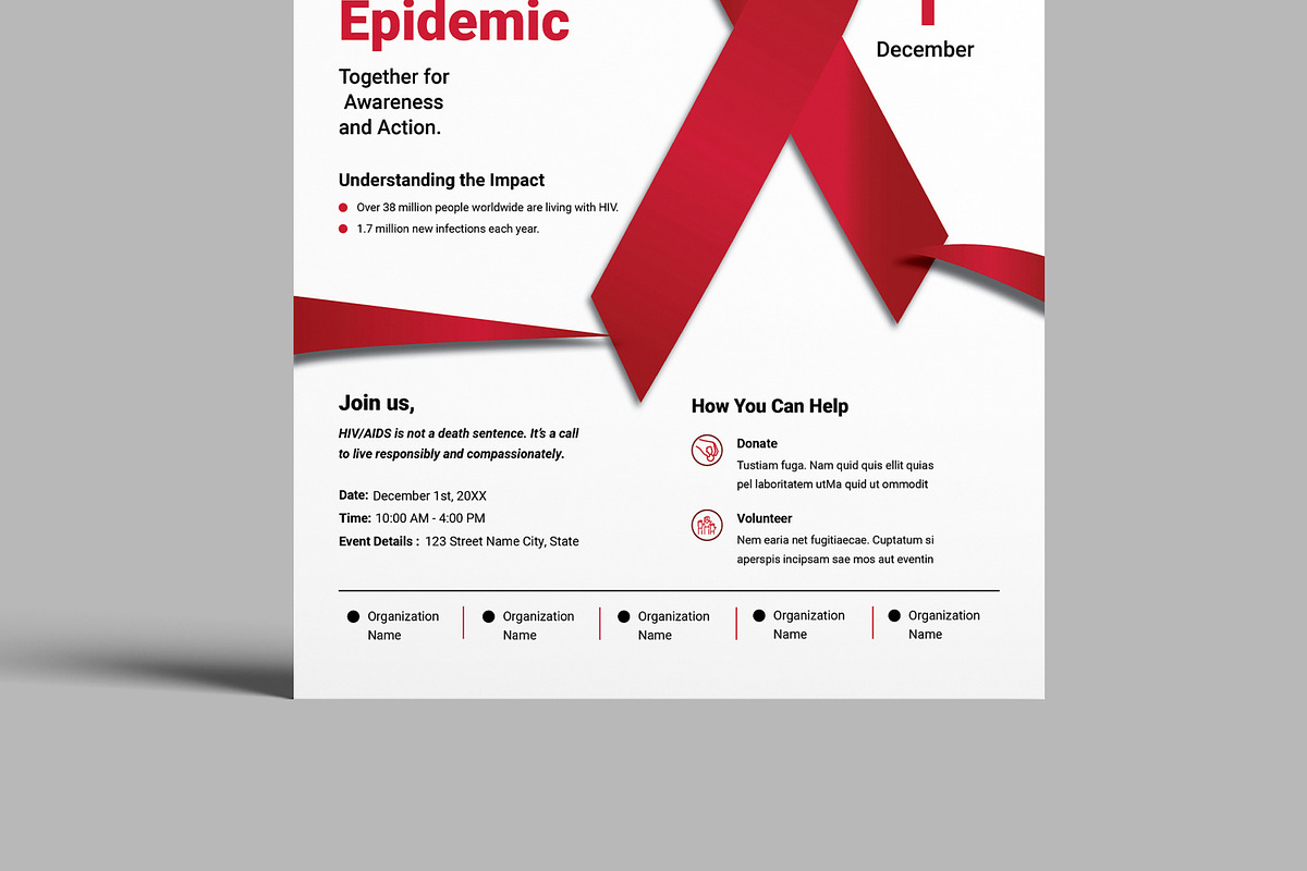World AIDS Day, a Flyer Template by MightyDesign (Photo 3 of 8)