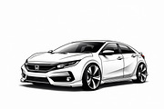 Modern Sports Car Silhouette Bundle, an Illustration by hafijul (Thumbnail 4 of 7)