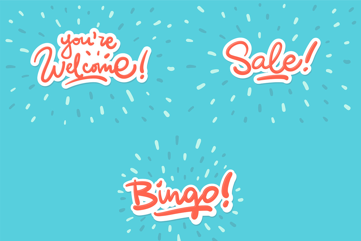 Lettering bundle for your shop!, a Work Illustration by Oster Oleg (Photo 2 of 8)