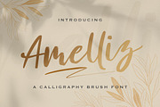 Amelliz - Calligraphy Brush Font, a Script Font by StringLabs (Thumbnail 1 of 10)
