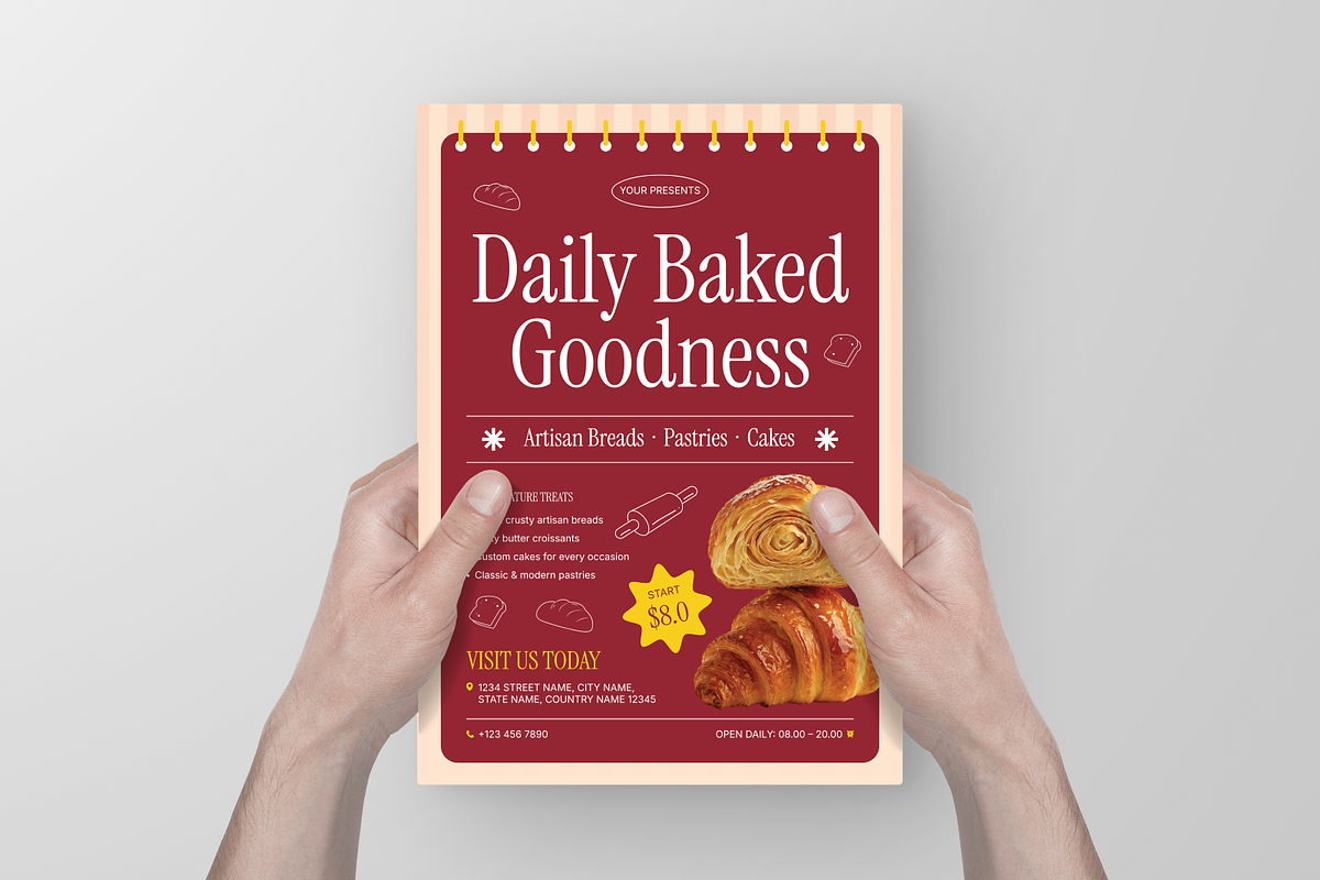 Bakery Promotion Flyer, a Flyer Template by Annora Studio (Photo 5 of 6)