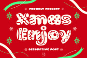 Xmas Enjoy font, a Handwritten Font by KengGraphic (Thumbnail 1 of 10)