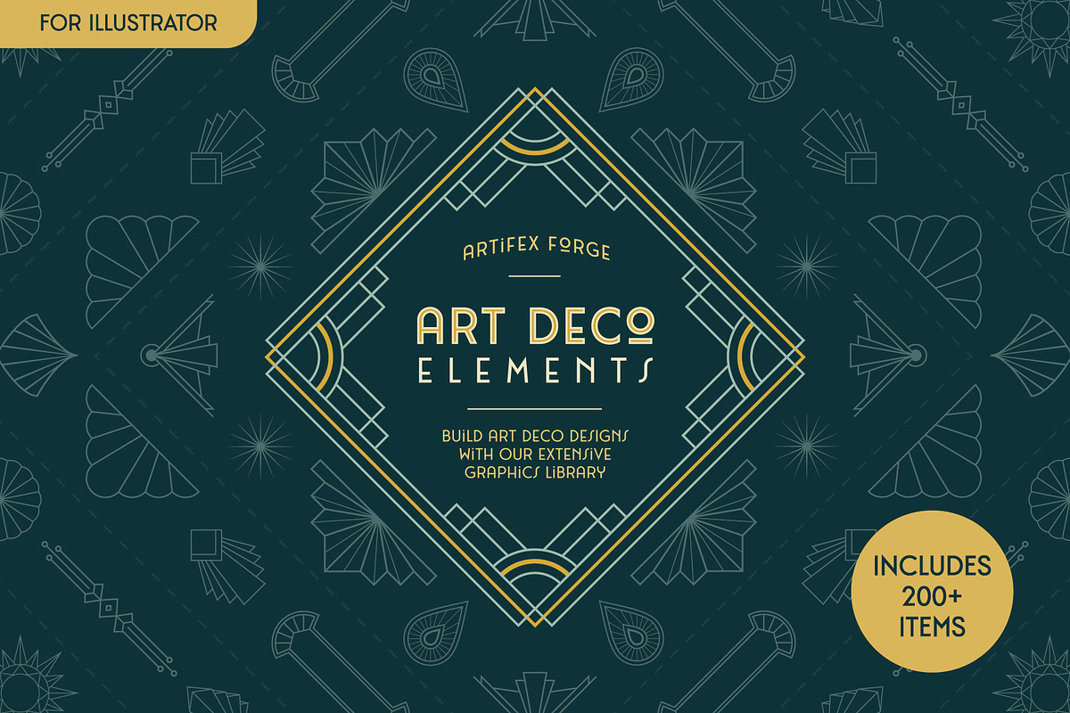Art Deco Elements & Graphics, an Object Graphic by The Artifex Forge (Photo 1 of 17)