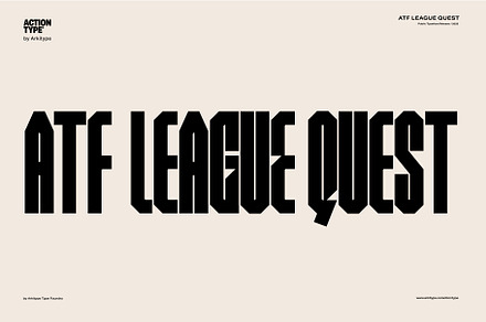 ATF League Quest - Sports Font, a Sans Serif Font by Arkitype
