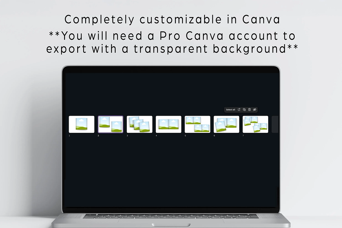 Canva Square Book Mockup Bundle preview 6