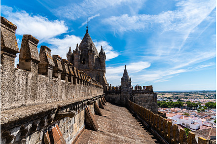 The roofs of the Cathedral of Evora.