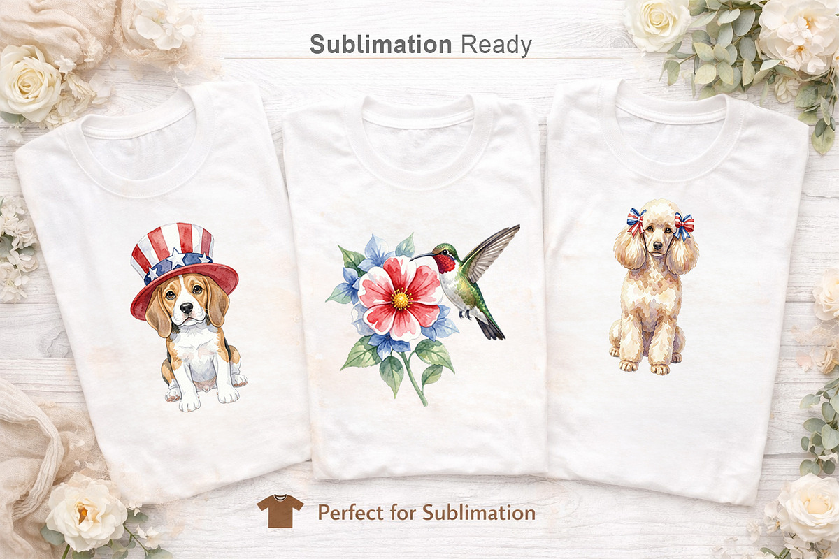 Patriotic Watercolor Animals, an Illustration by Artnoy (Photo 5 of 8)