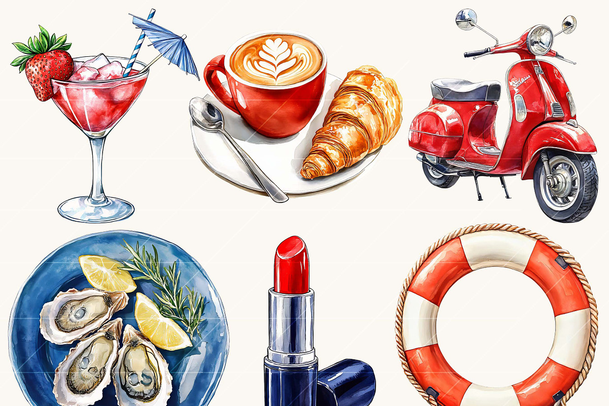 Watercolor Coastal Summer, a Seasonal Illustration by Design Scotch (Photo 5 of 8)