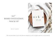 5x7 Invitation Card Boho Mock Up, an Invitation Template by My Lovely Stock (Thumbnail 1 of 2)