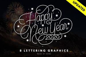 Happy New Year Lettering Graphics