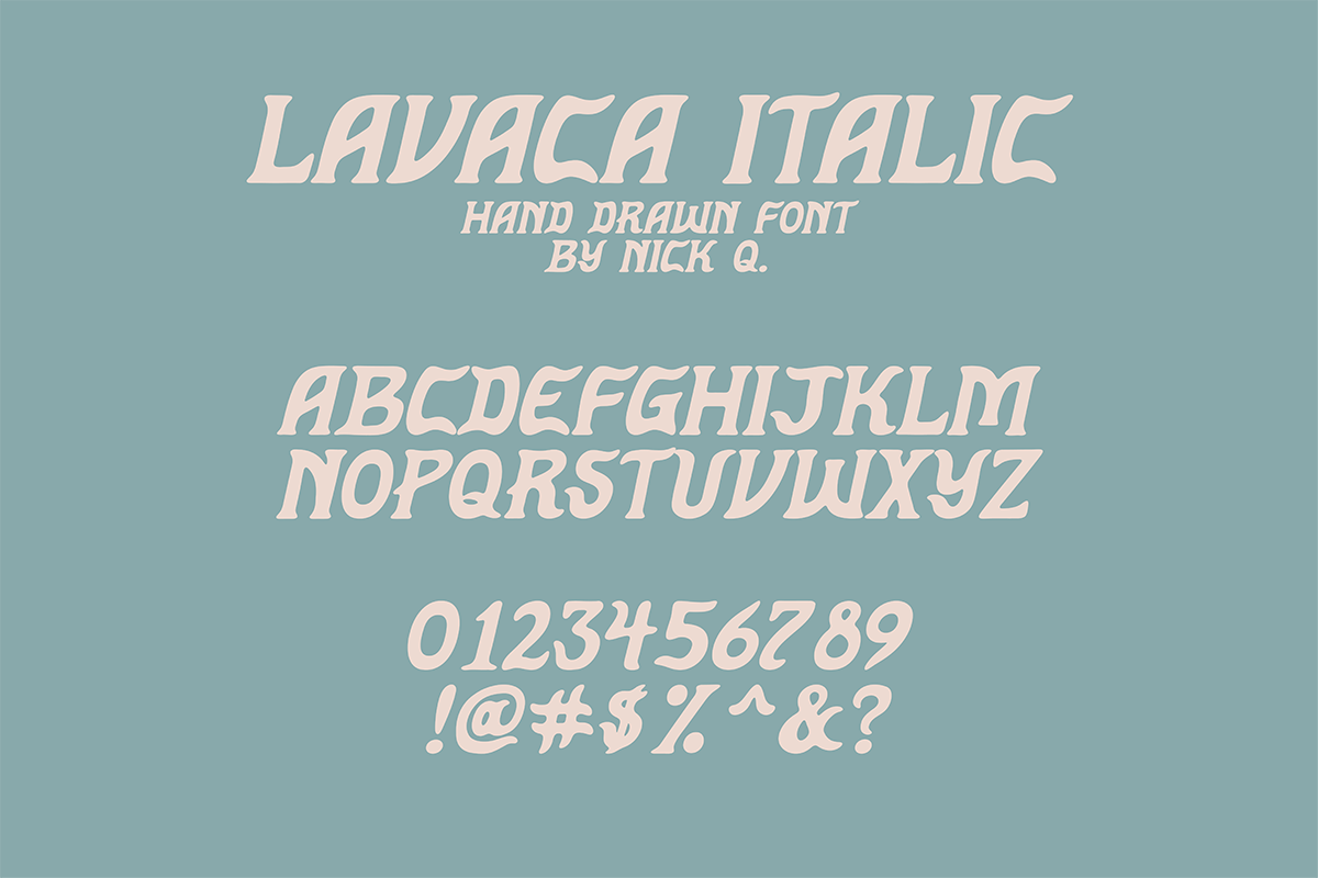 Lavaca Hand Drawn Font, a Serif Font by nickqtx (Photo 3 of 4)