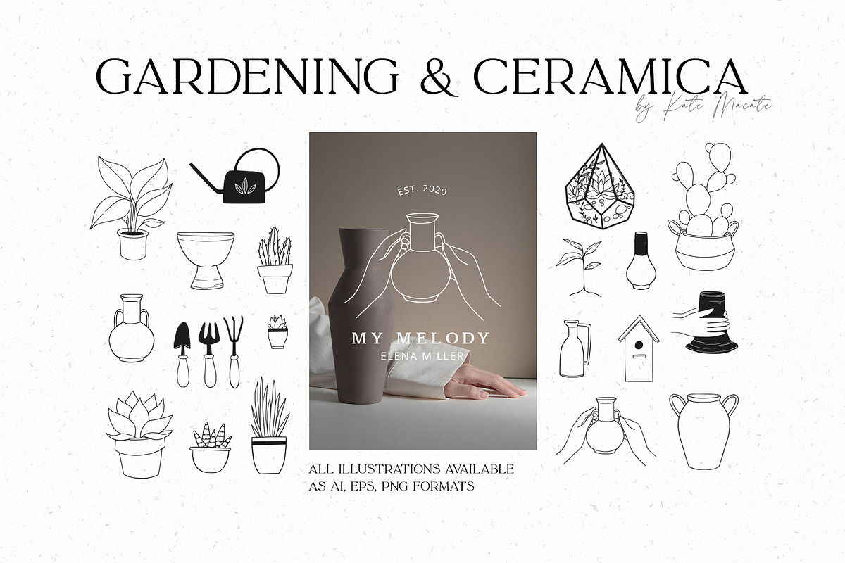 Home & Hobby | Line Logo kit, a Branding & Logo Template by Kate Macate (Photo 7 of 16)