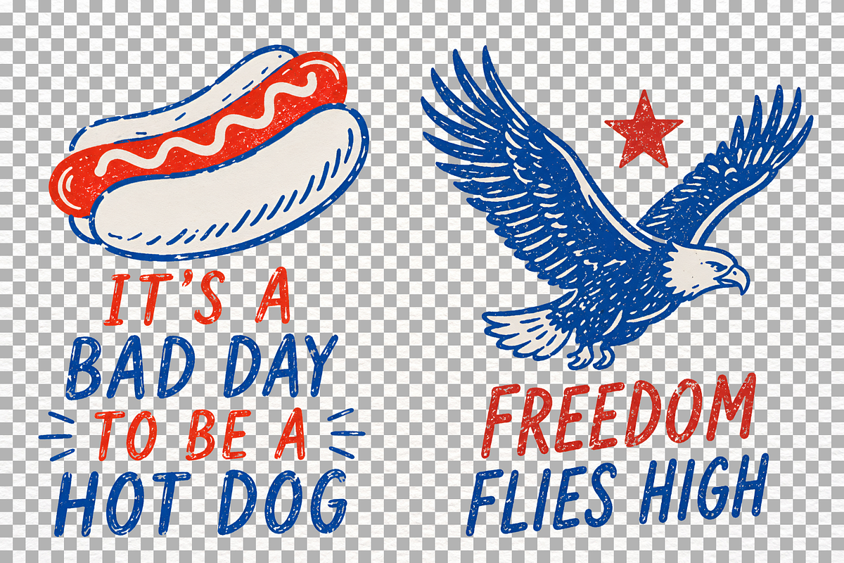 4th July Independence Day Clipart, a Seasonal Illustration by SugarCloudStudioArt (Photo 7 of 7)