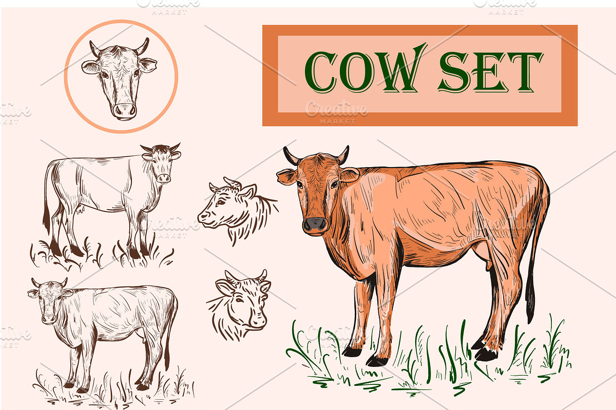 FARM ANIMALS BUNDLE, an Animal Illustration by IPVector (Photo 2 of 9)