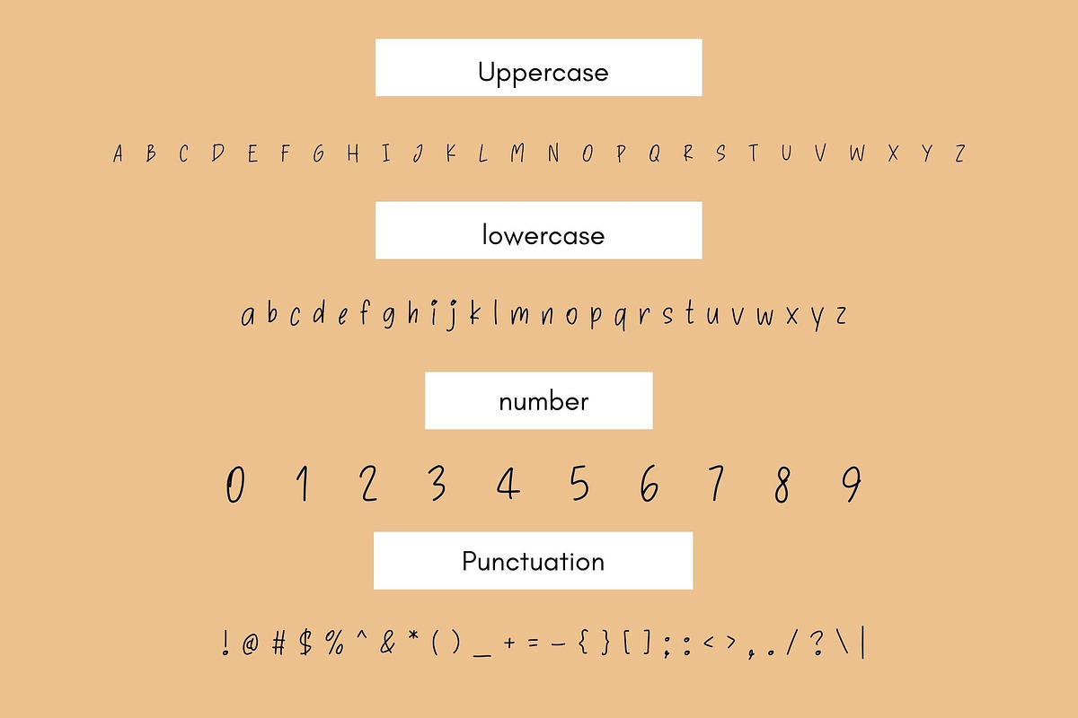 Tanner is a cute handwritten font, a Handwritten Font by Brown Cupple
