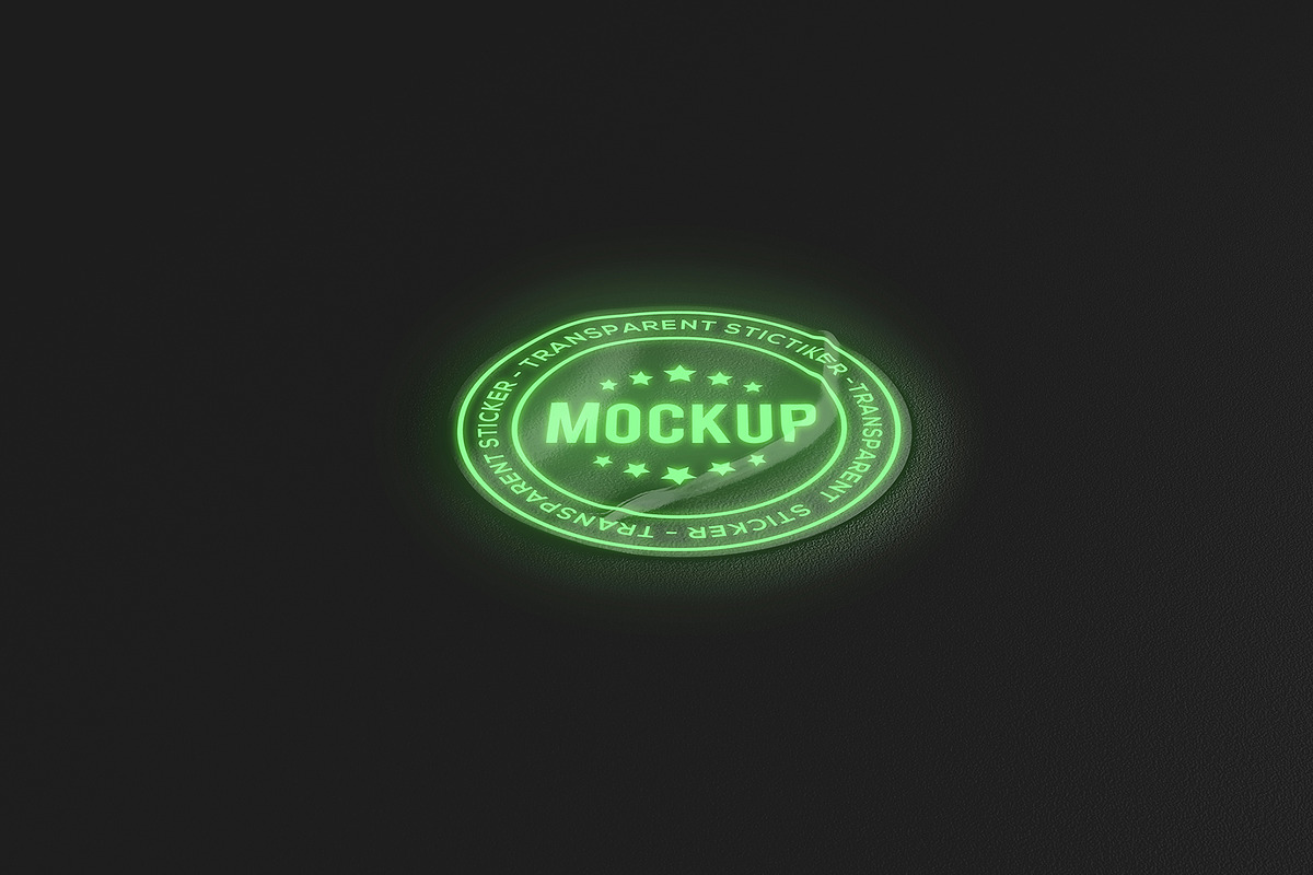 Fluorescent Stickers Mockup, an Advertising Mockup by Graphicboom (Photo 4 of 4)