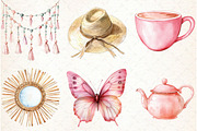 Boho Lifestyle Clipart, an Illustration by Libby Wishes (Thumbnail 2 of 6)